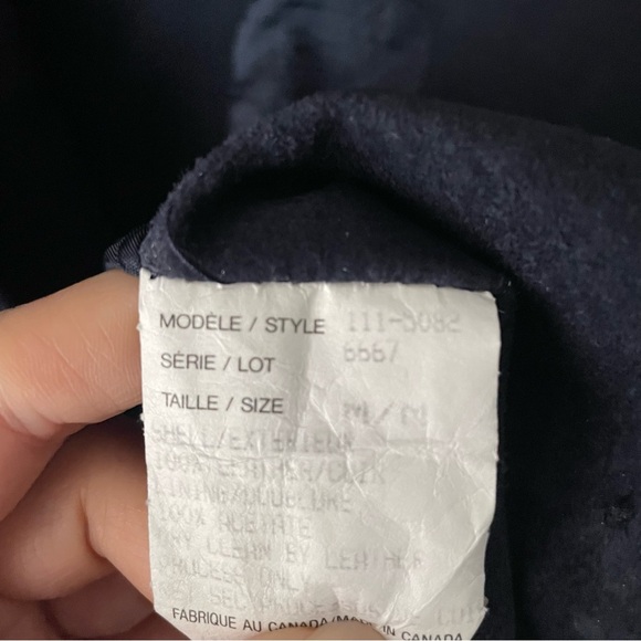 Vintage Dalmys Oversized Suede Leather Blazer Jacket Navy Blue Size Medium 80s - Picture 2 of 10